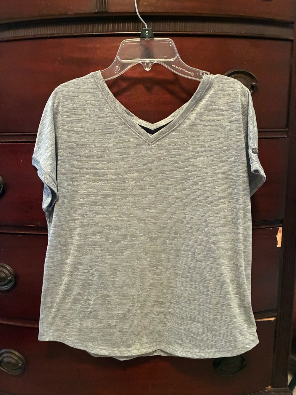 Women’s Heather Gray V-Neck Short Sleeve Tee